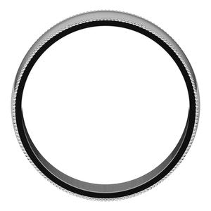 Lightweight Milgrain Half Round Band