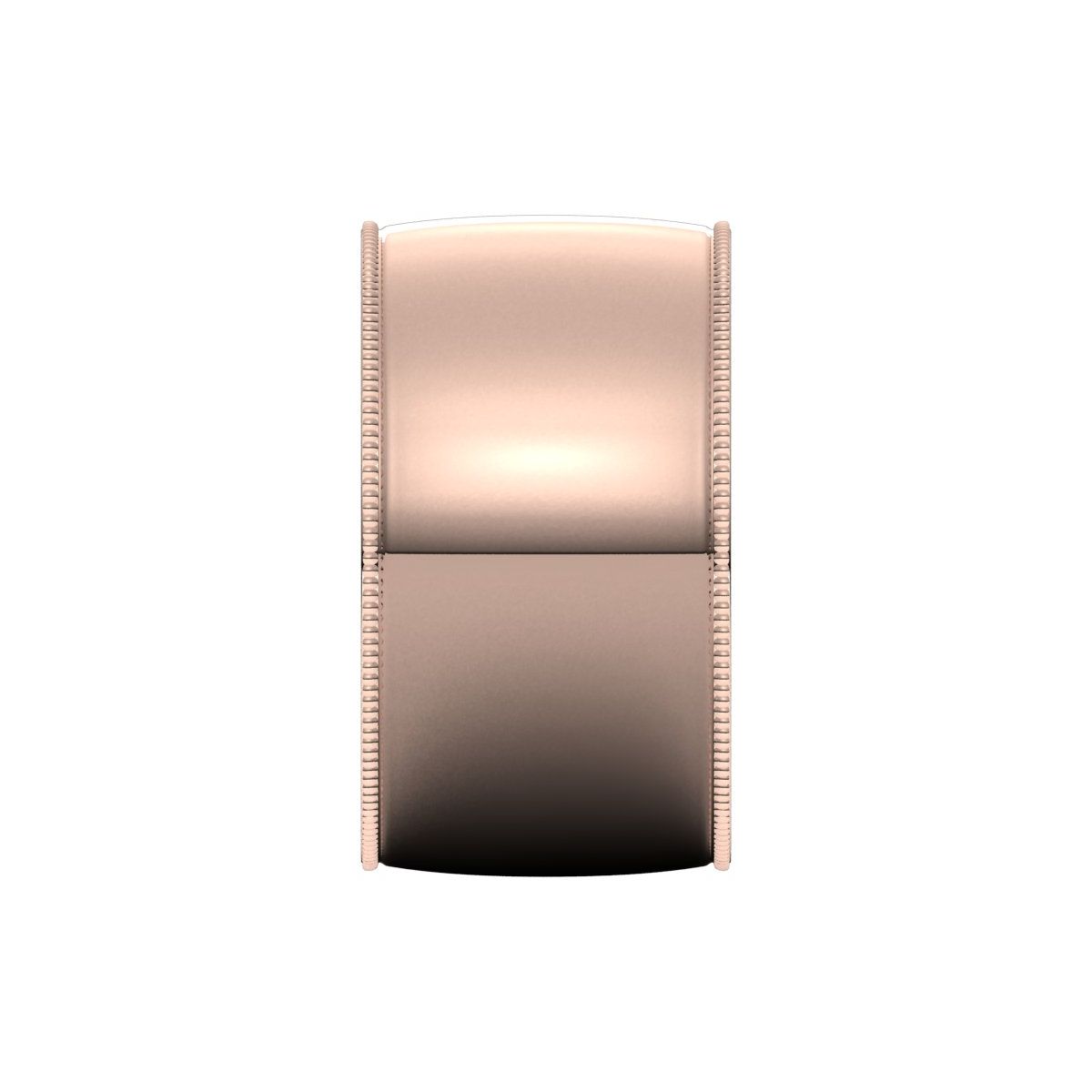 Lightweight Milgrain Half Round Band