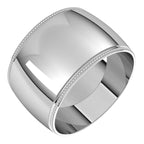 Lightweight Milgrain Half Round Band