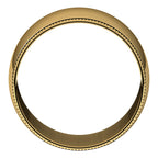Lightweight Milgrain Half Round Band