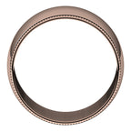Lightweight Milgrain Half Round Band