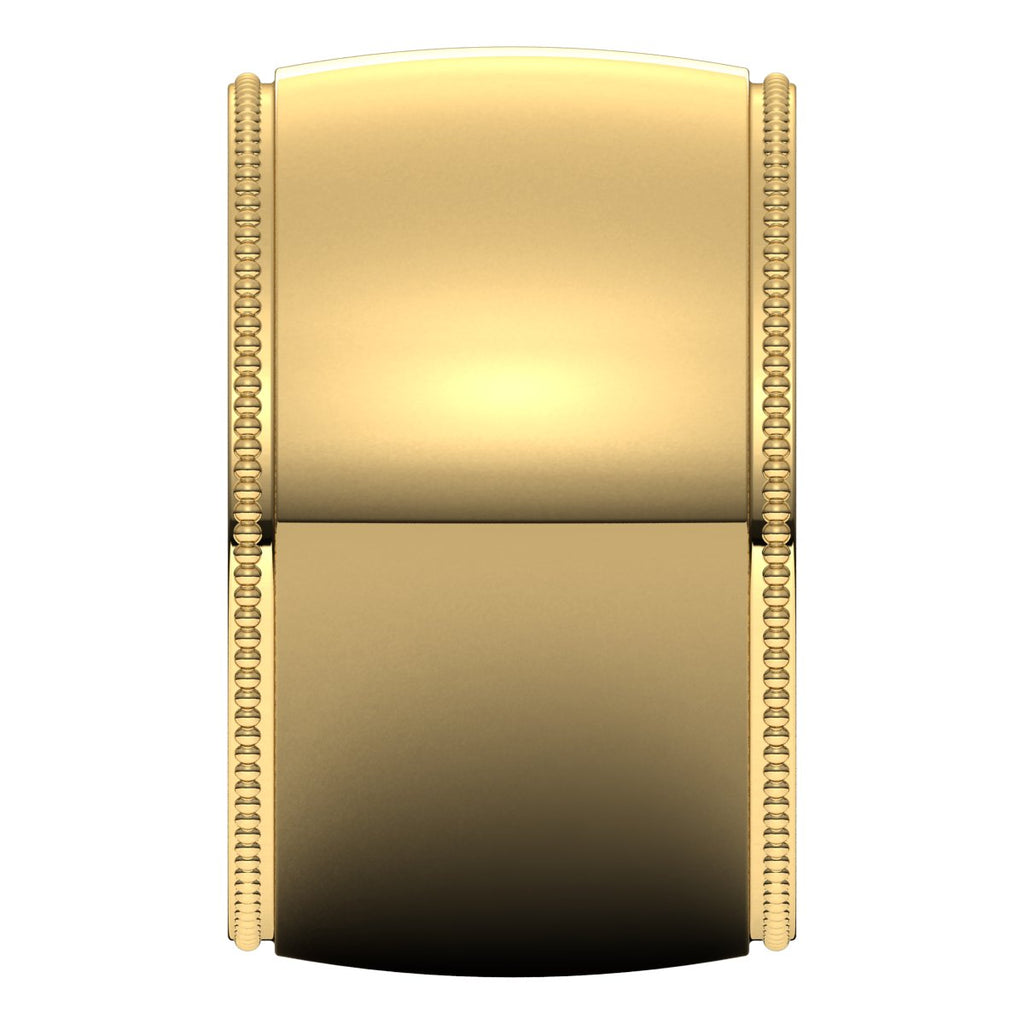 Lightweight Milgrain Half Round Band
