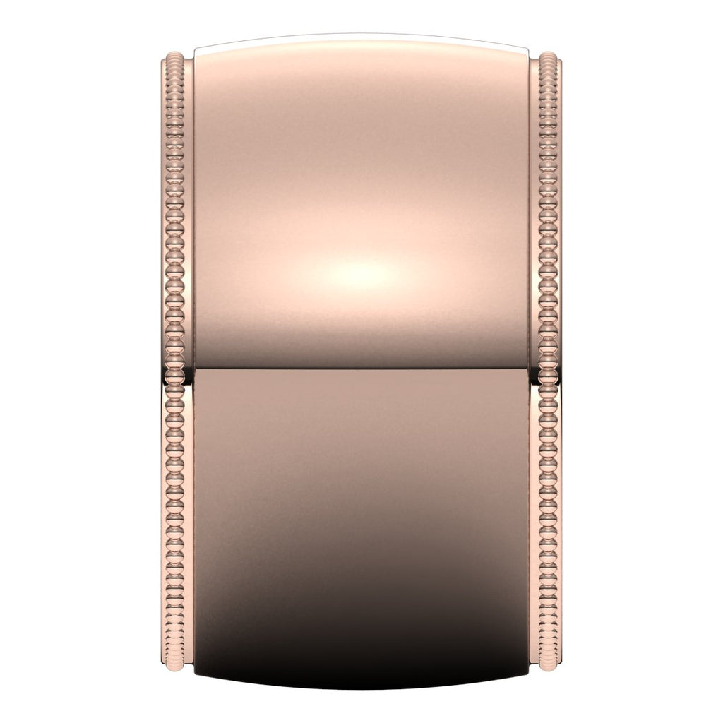 Lightweight Milgrain Half Round Band