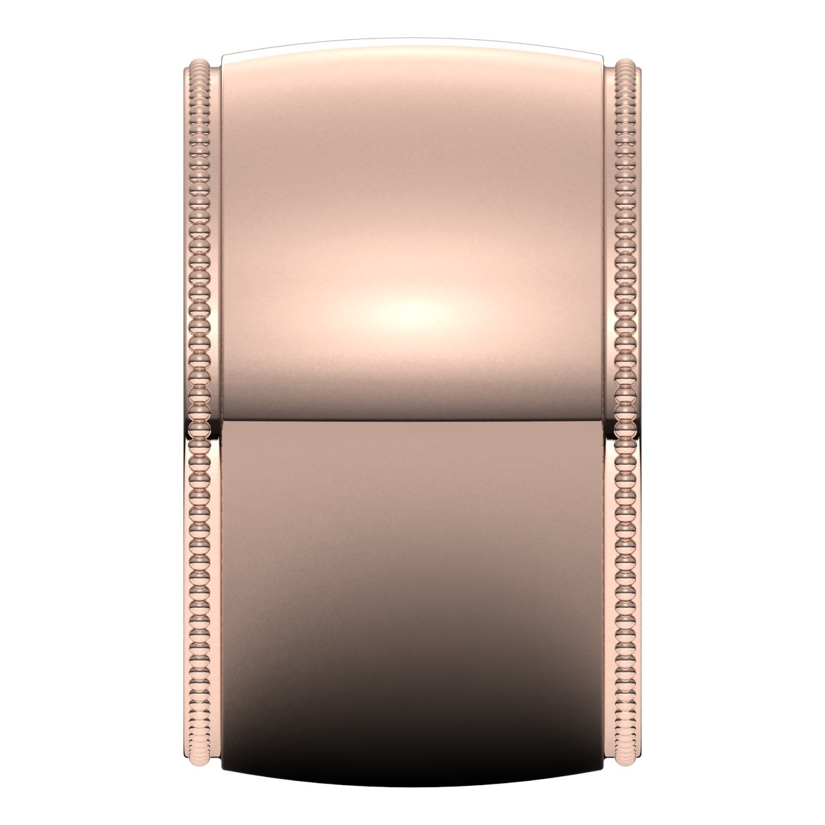 Lightweight Milgrain Half Round Band