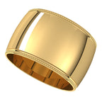 Lightweight Milgrain Half Round Band