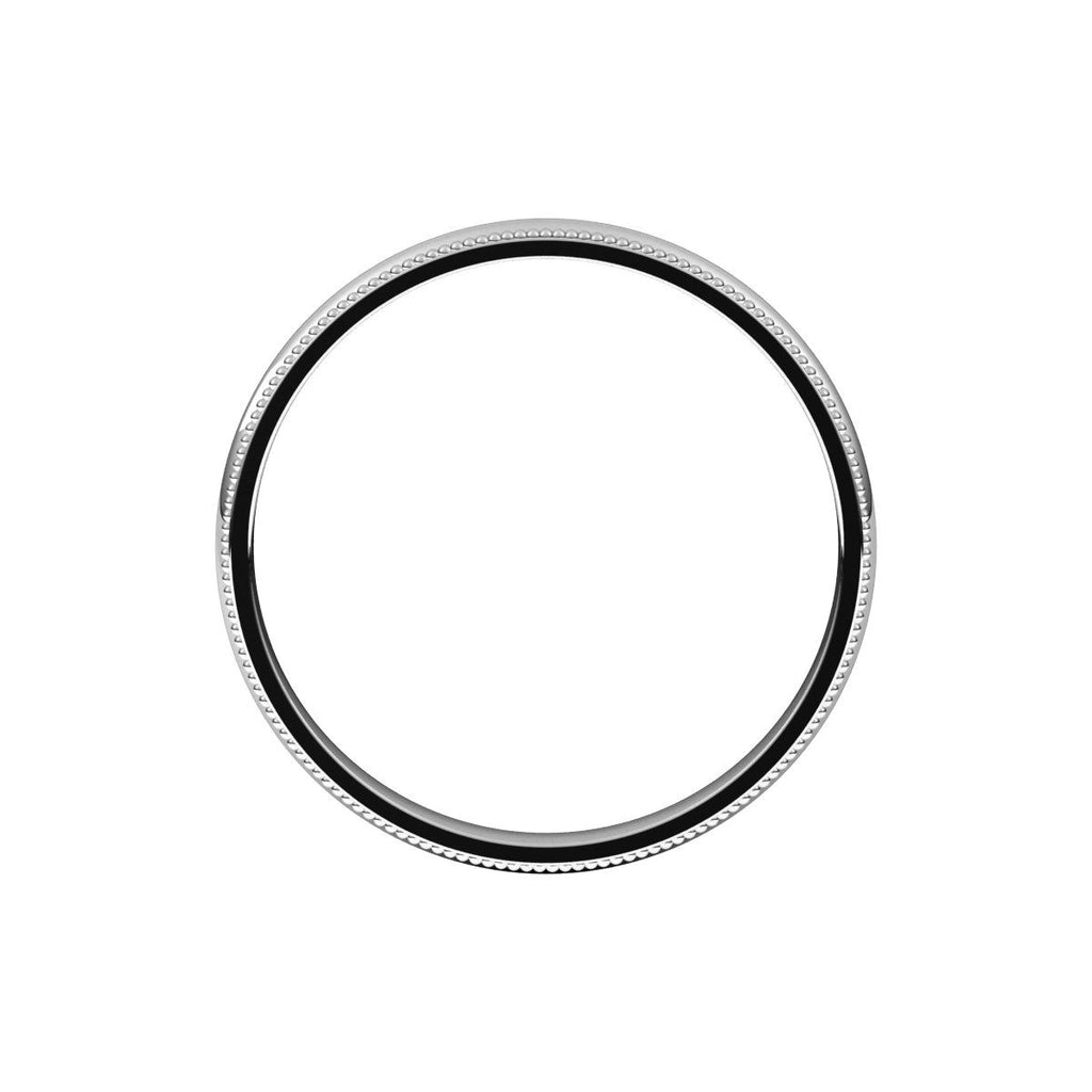 Milgrain Comfort-Fit Half Round Band