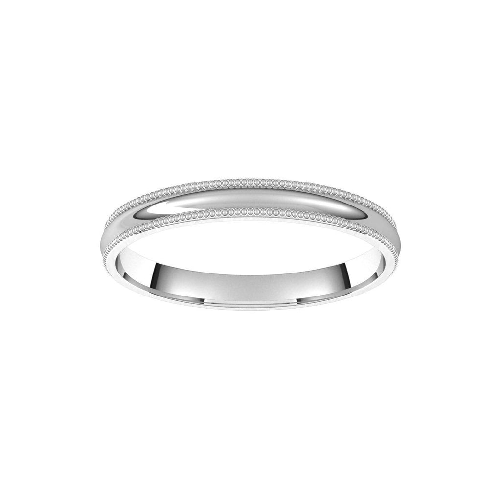 Milgrain Comfort-Fit Half Round Band