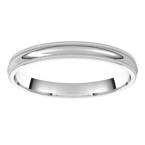 Milgrain Comfort-Fit Half Round Band