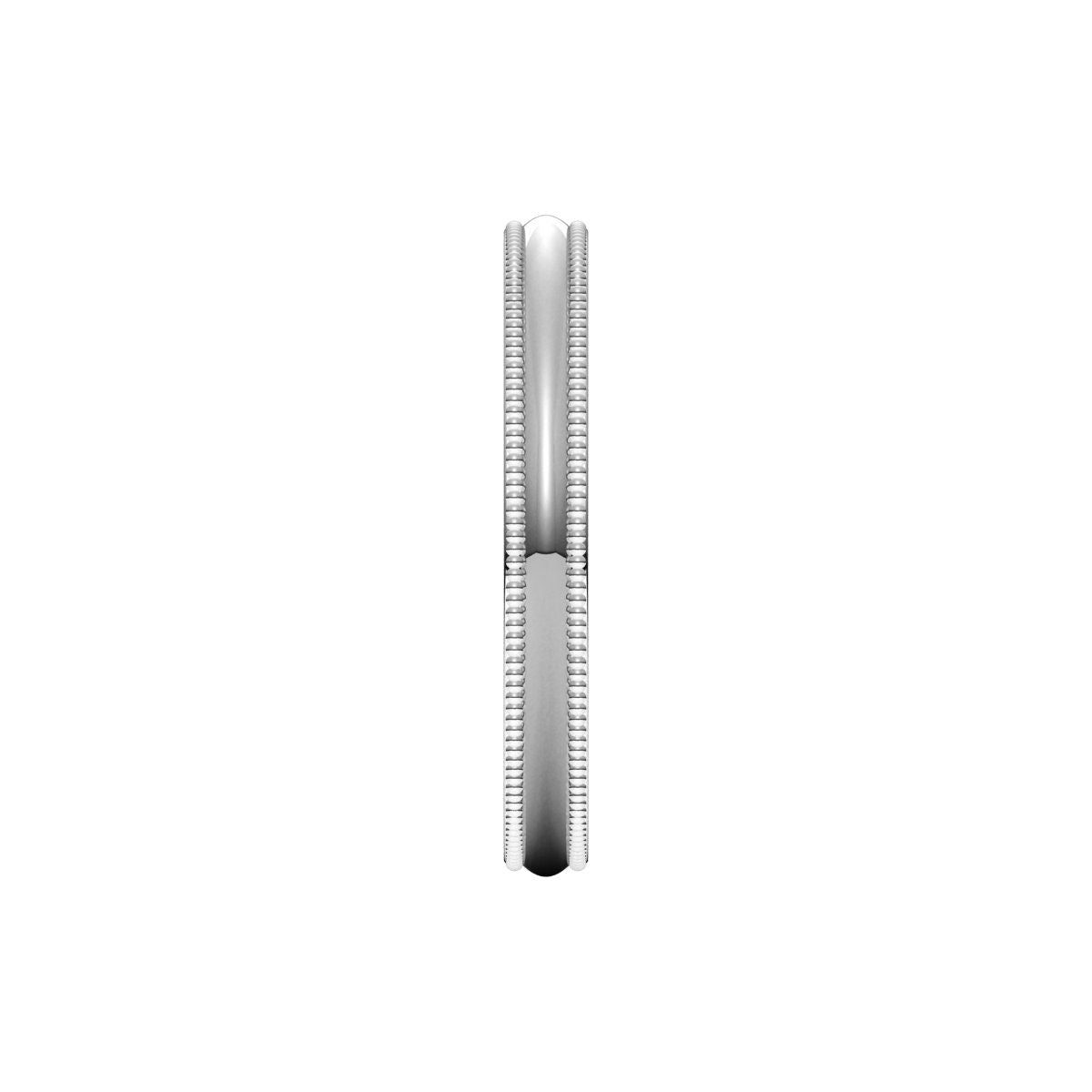 Milgrain Comfort-Fit Half Round Band