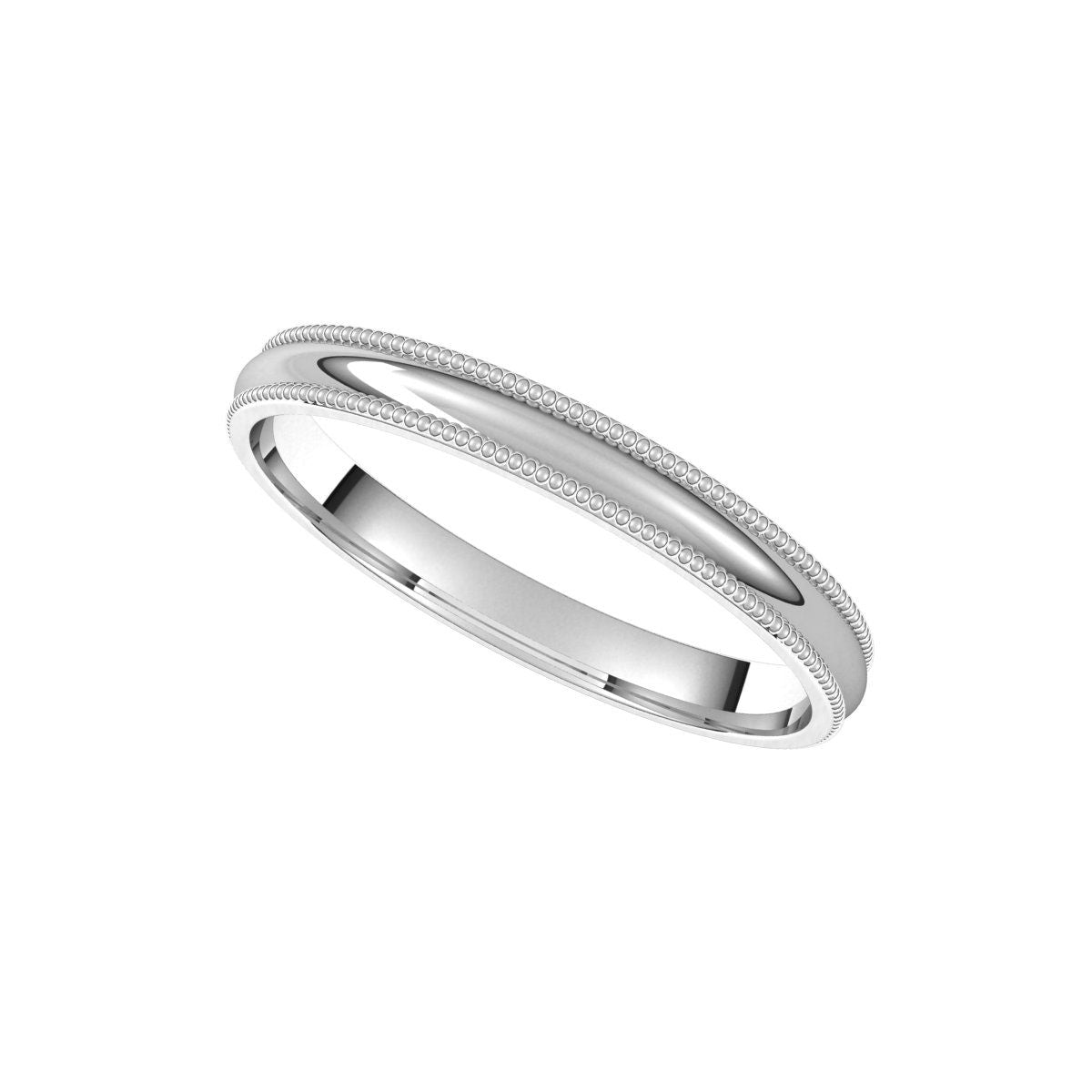 Milgrain Comfort-Fit Half Round Band
