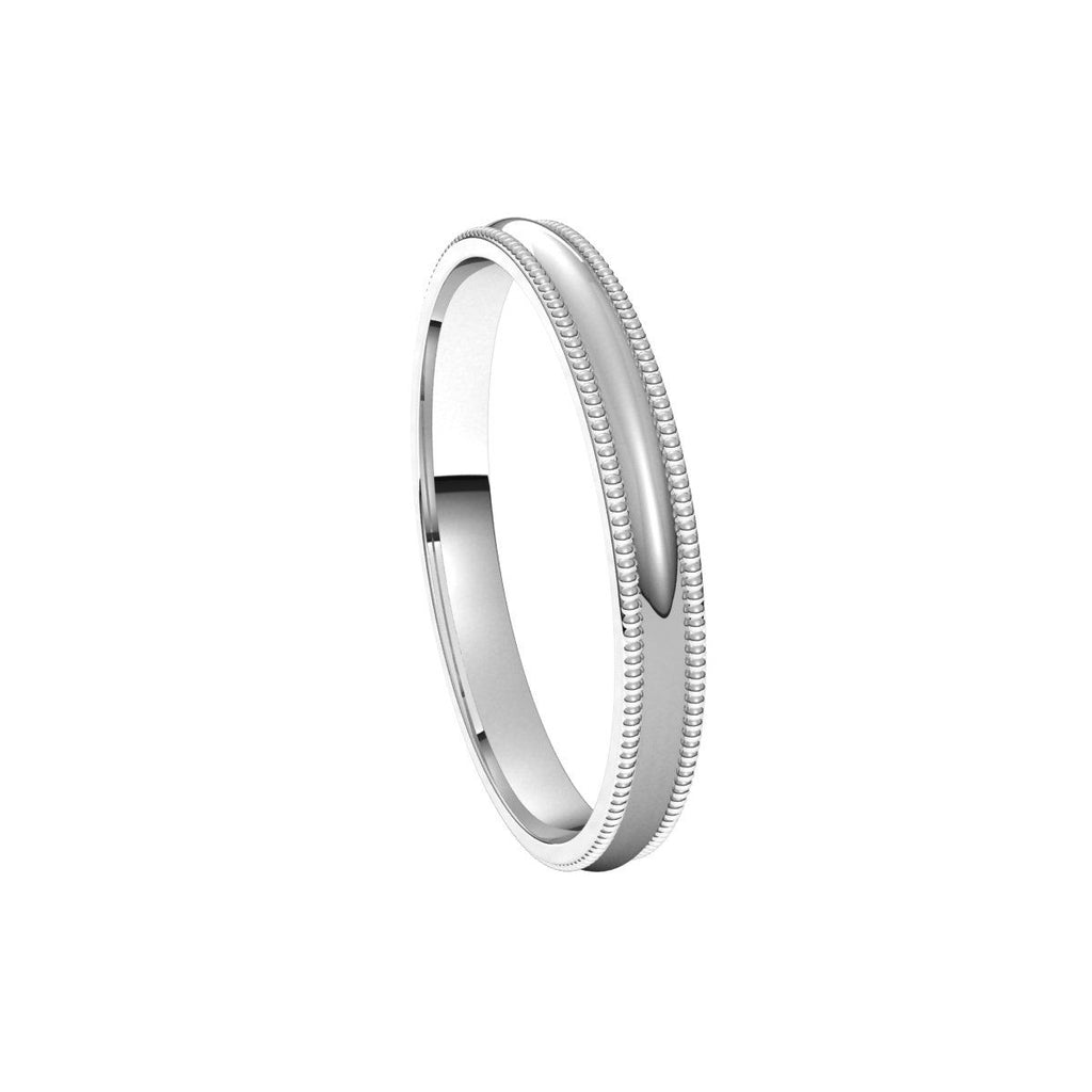 Milgrain Comfort-Fit Half Round Band