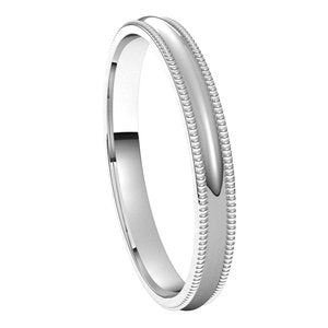 Milgrain Comfort-Fit Half Round Band