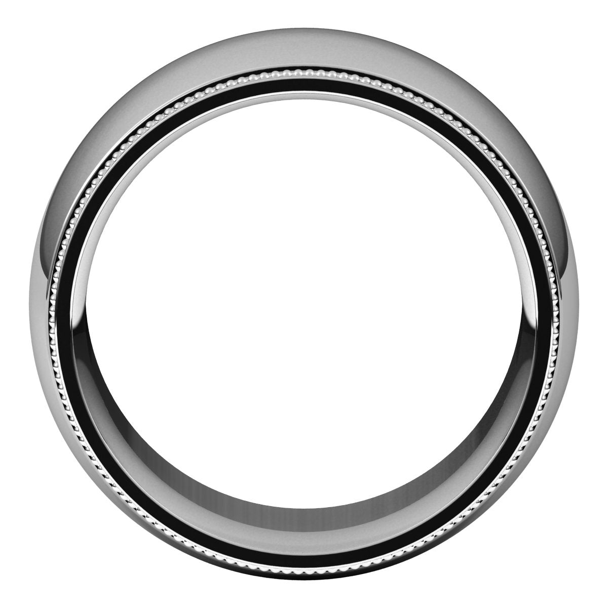 Milgrain Comfort-Fit Half Round Band