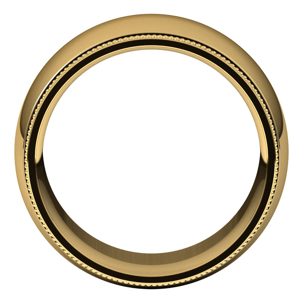 Milgrain Comfort-Fit Half Round Band