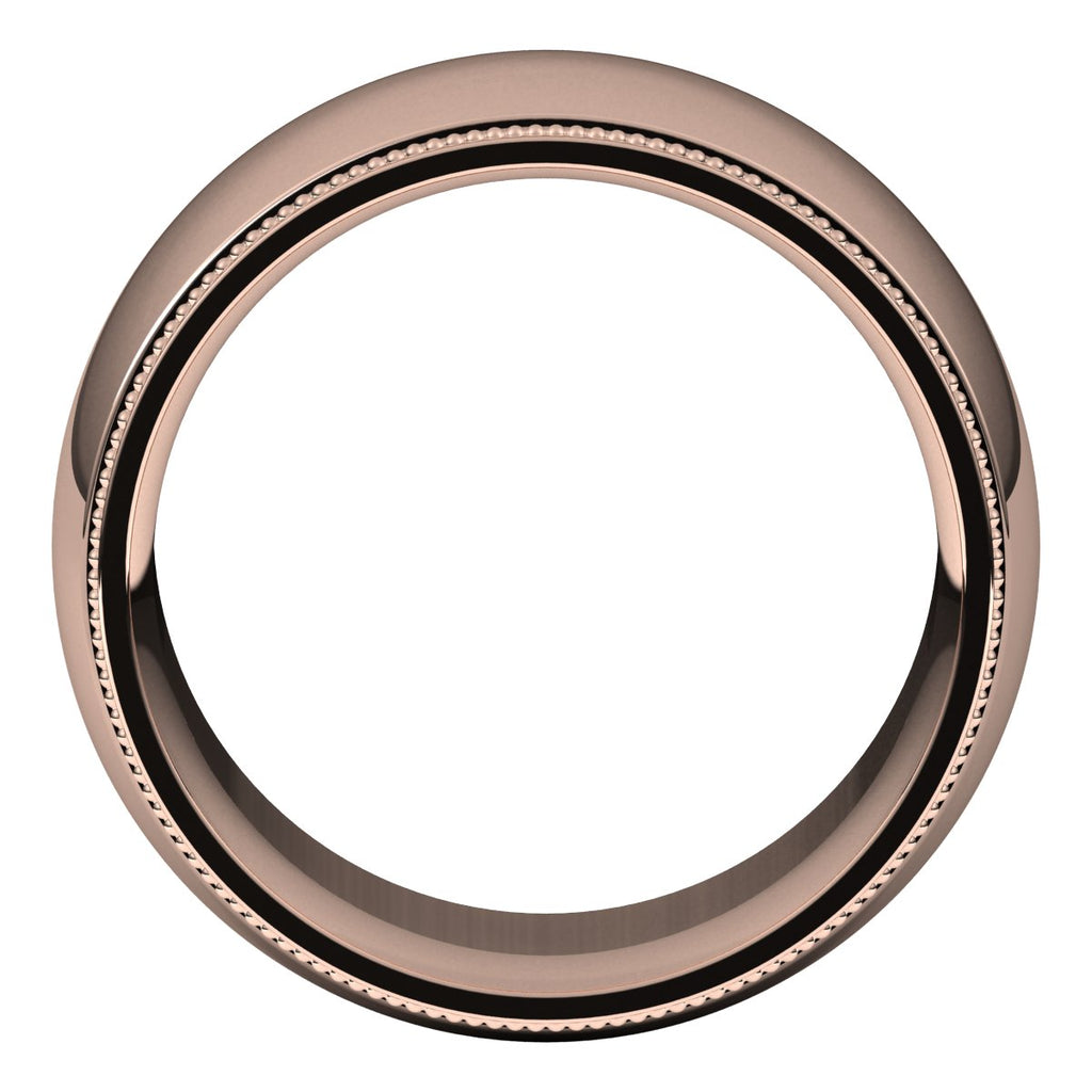 Milgrain Comfort-Fit Half Round Band
