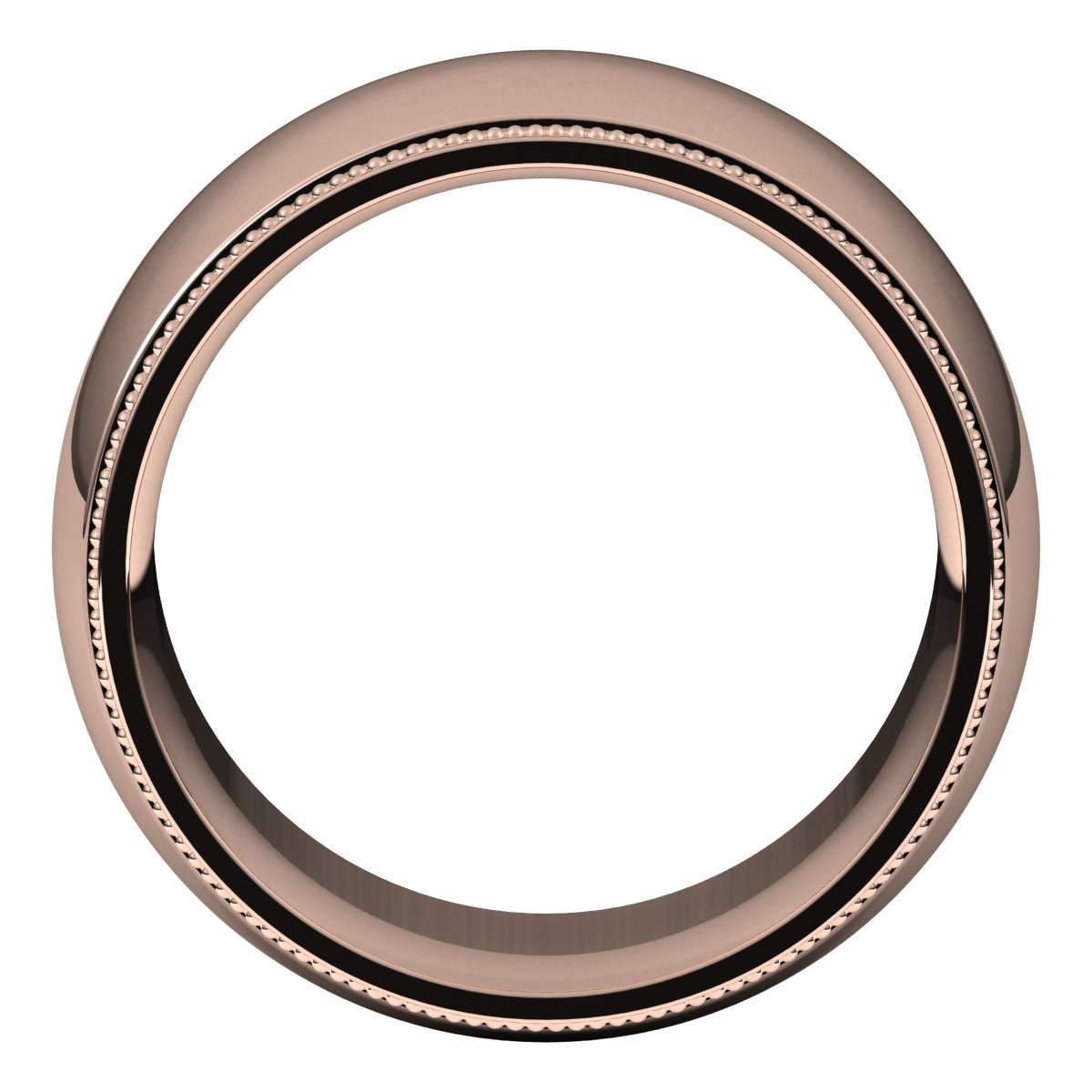Milgrain Comfort-Fit Half Round Band
