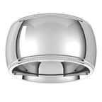 Milgrain Comfort-Fit Half Round Band