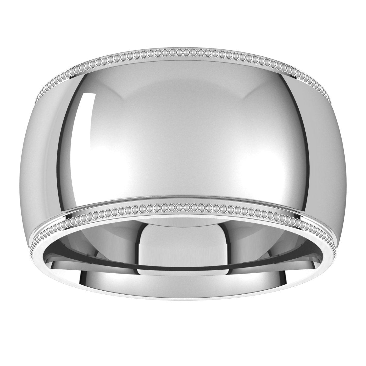 Milgrain Comfort-Fit Half Round Band