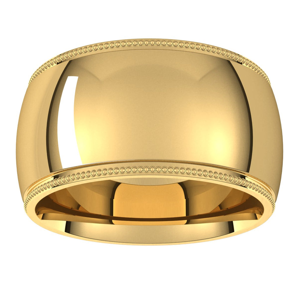 Milgrain Comfort-Fit Half Round Band