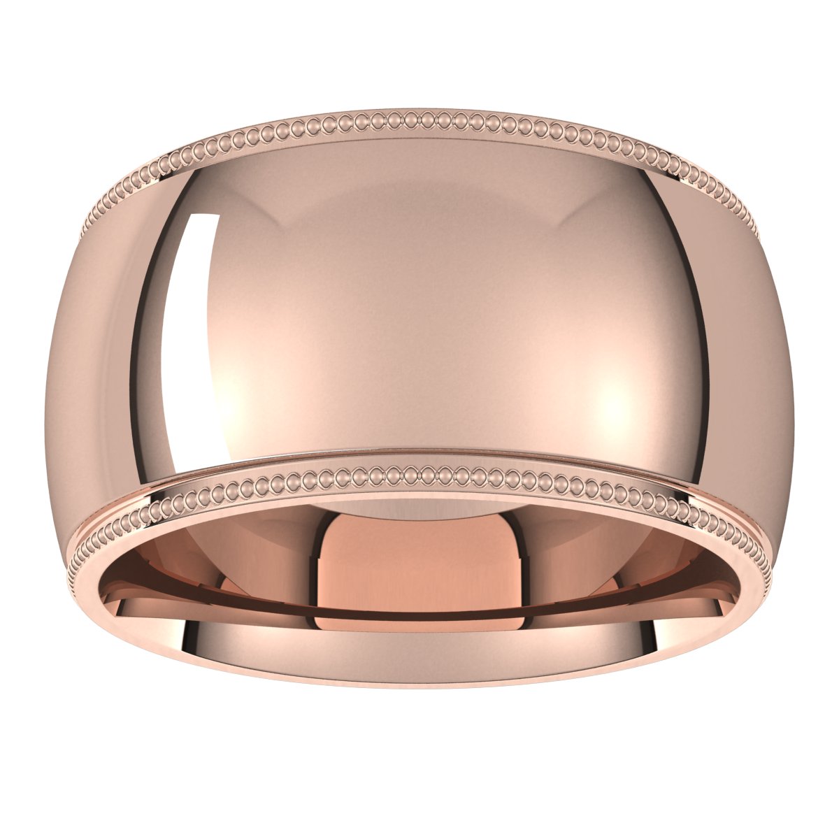 Milgrain Comfort-Fit Half Round Band