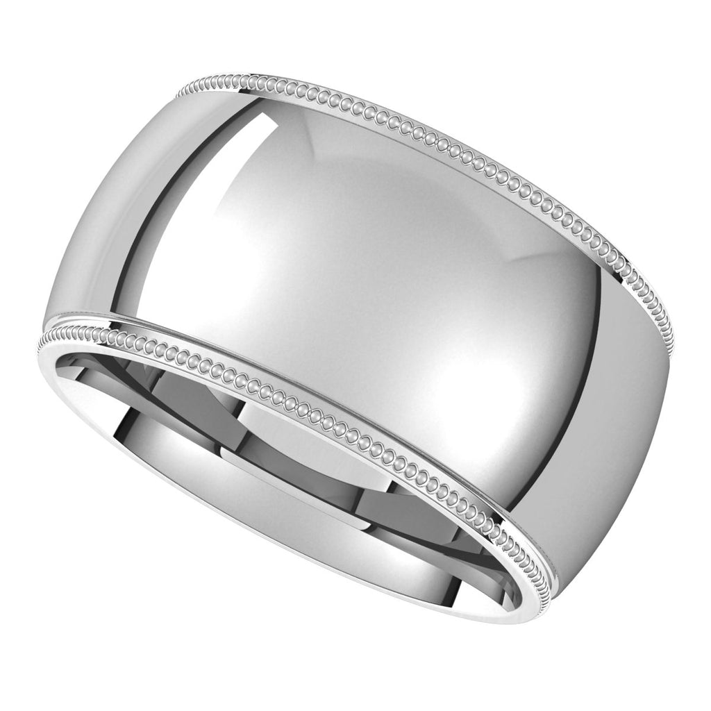 Milgrain Comfort-Fit Half Round Band