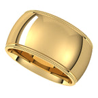 Milgrain Comfort-Fit Half Round Band
