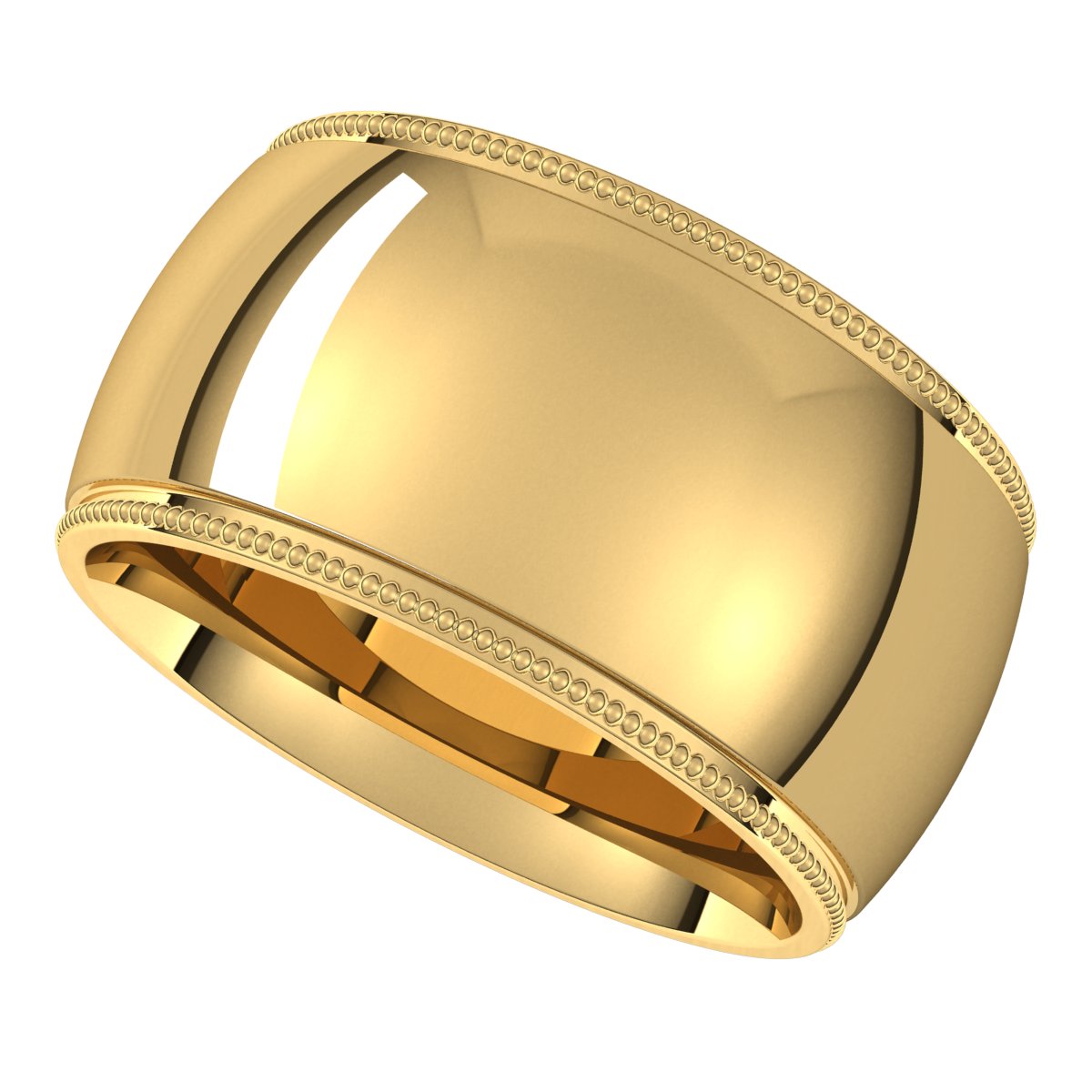 Milgrain Comfort-Fit Half Round Band