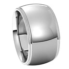 Milgrain Comfort-Fit Half Round Band