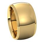 Milgrain Comfort-Fit Half Round Band