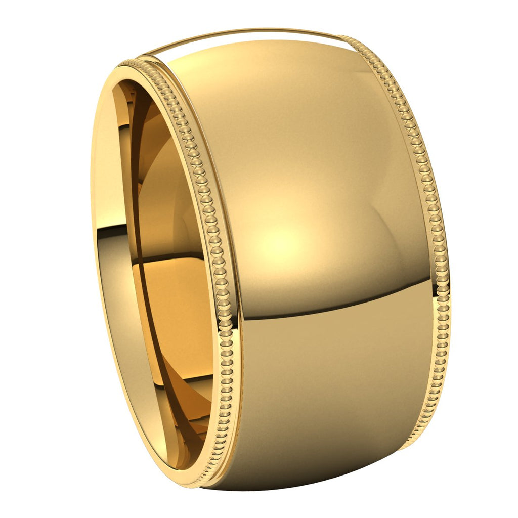 Milgrain Comfort-Fit Half Round Band