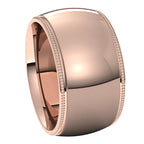 Milgrain Comfort-Fit Half Round Band