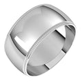 Lightweight Milgrain Half Round Band