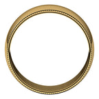 Lightweight Milgrain Half Round Band