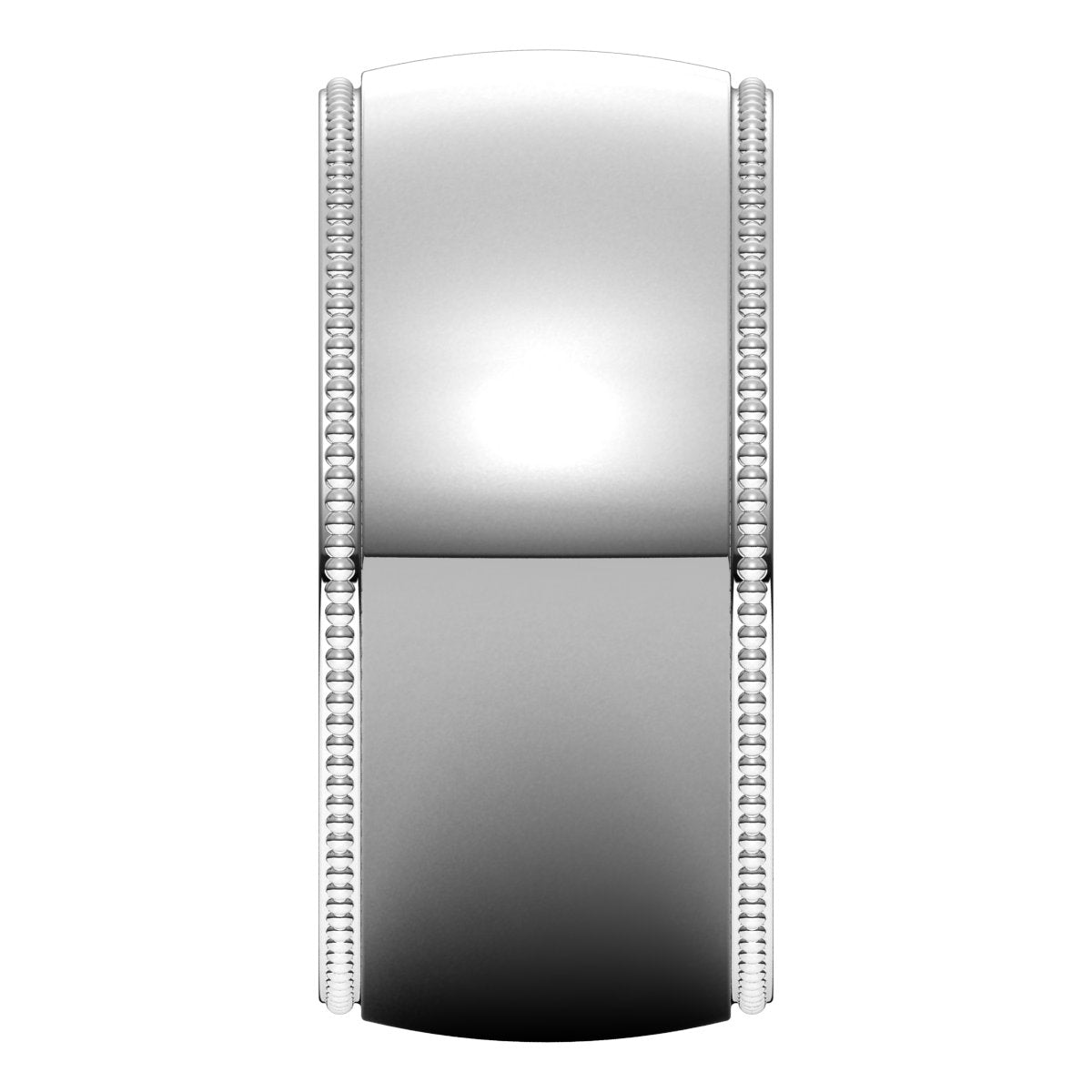 Lightweight Milgrain Half Round Band