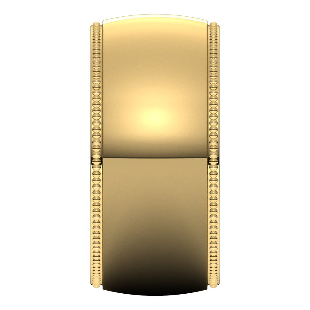 Lightweight Milgrain Half Round Band