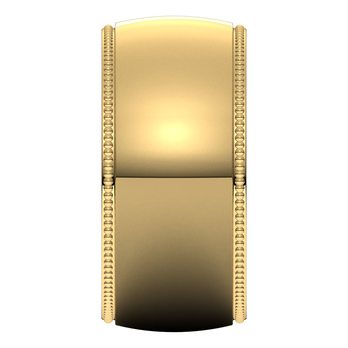 Lightweight Milgrain Half Round Band