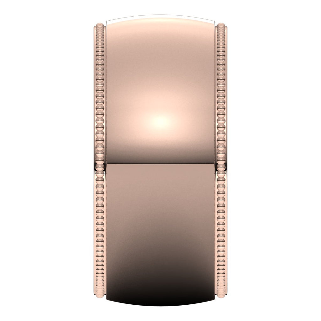 Lightweight Milgrain Half Round Band