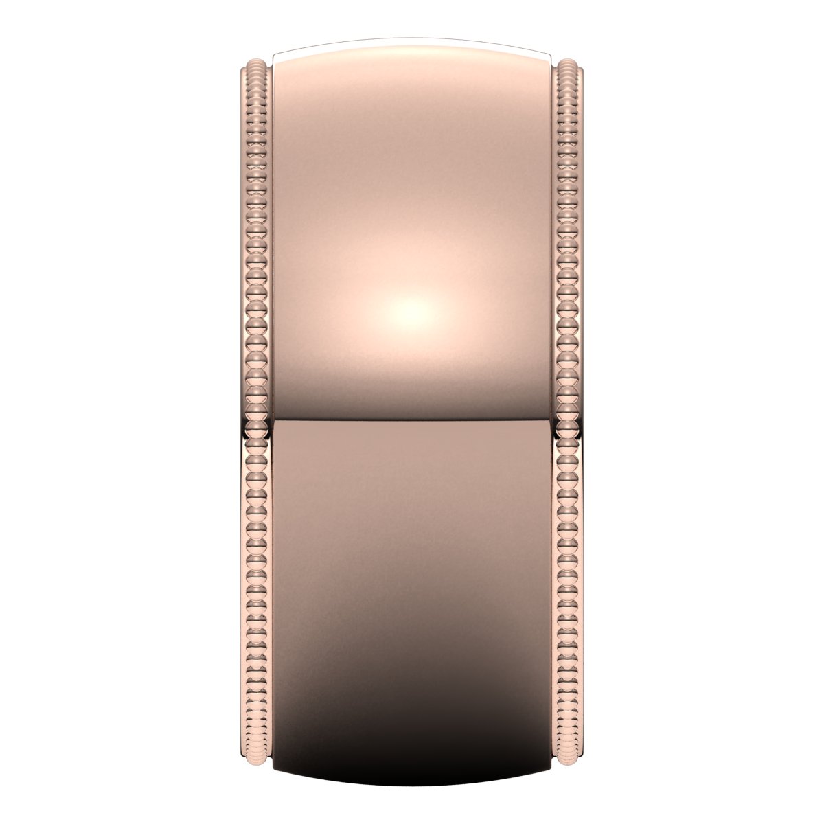 Lightweight Milgrain Half Round Band