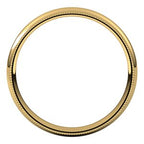 Lightweight Milgrain Comfort-Fit Half Round Band