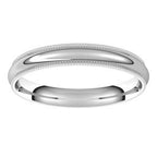 Milgrain Comfort-Fit Half Round Band