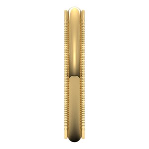 Lightweight Milgrain Comfort-Fit Half Round Band
