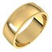 Lightweight Milgrain Half Round Band