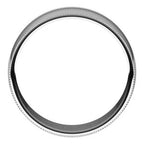 Lightweight Milgrain Half Round Band