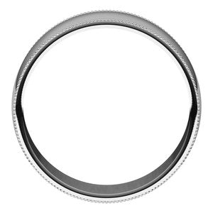 Lightweight Milgrain Half Round Band