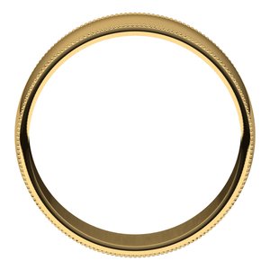 Lightweight Milgrain Half Round Band