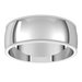 Lightweight Milgrain Half Round Band