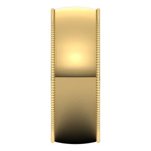 Lightweight Milgrain Half Round Band