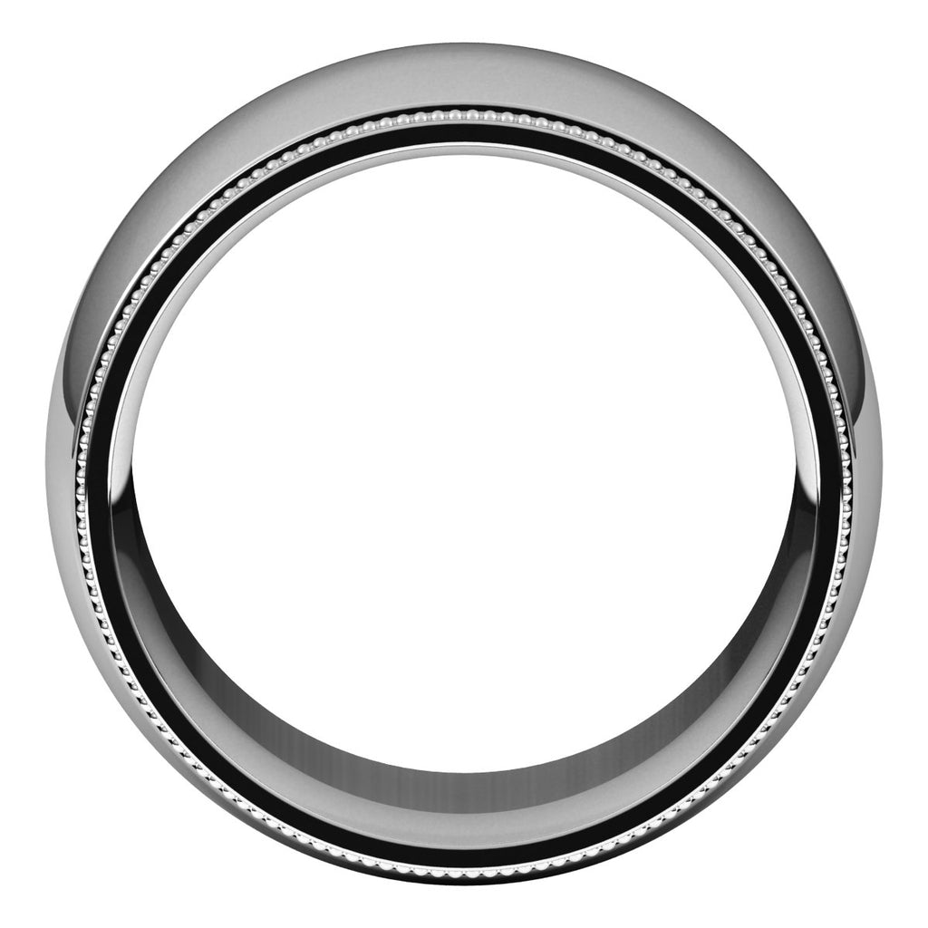 Milgrain Comfort-Fit Half Round Band