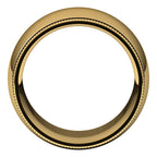 Milgrain Comfort-Fit Half Round Band