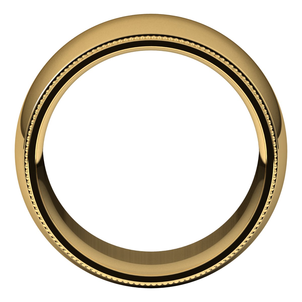 Milgrain Comfort-Fit Half Round Band